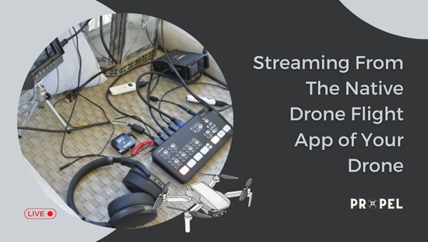 filmagem de drone de transmissão ao vivo