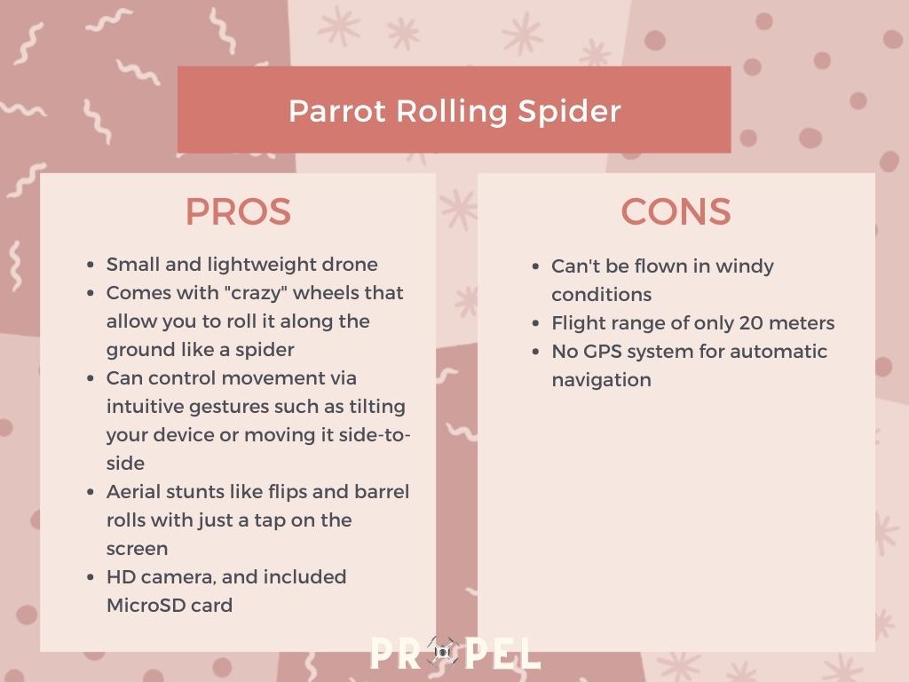 Los mejores drones loro: Parrot Rolling Spider