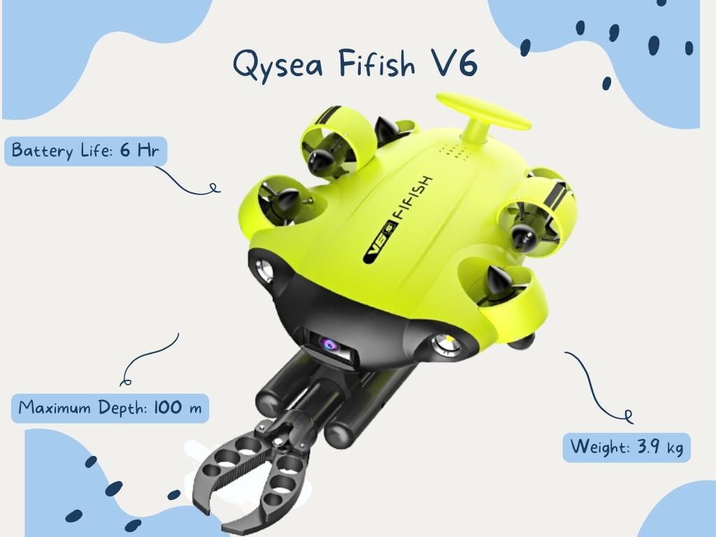 Melhores drones subaquáticos - Qysea Fifish V6