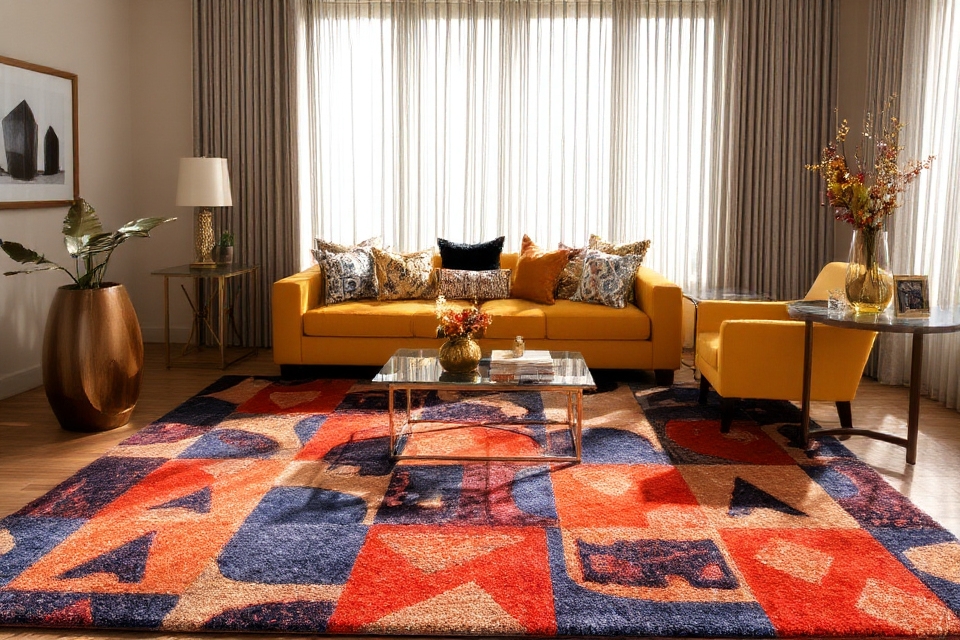 accent with unique rugs