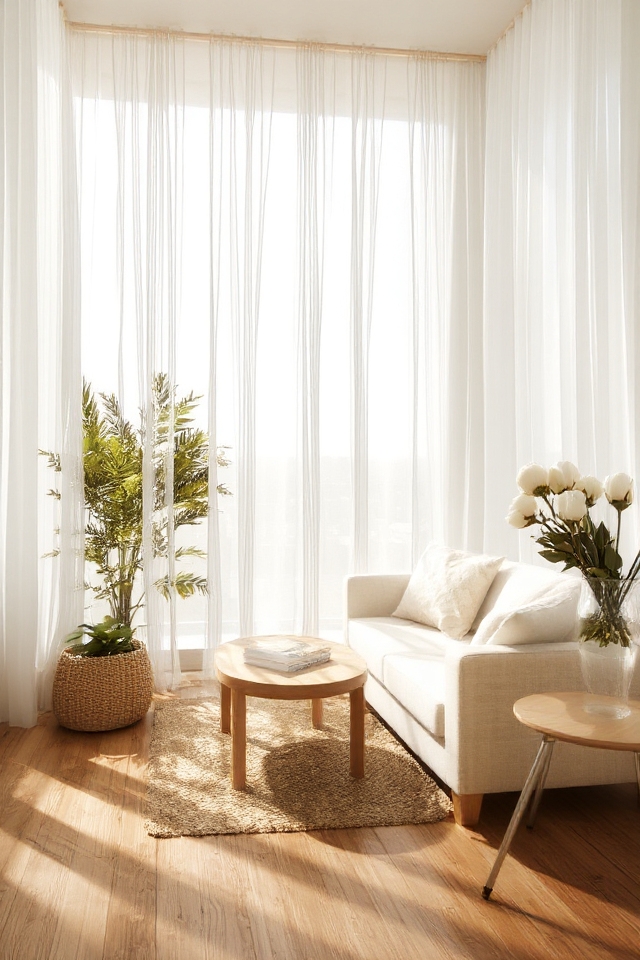 airy light filled ambiance curtains