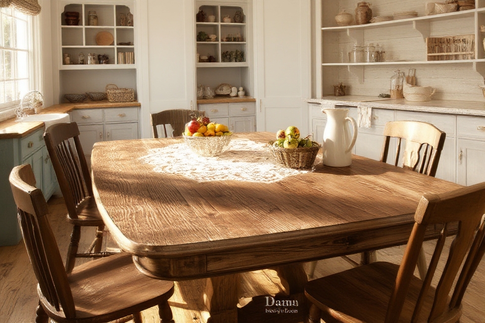 antique table as focal point