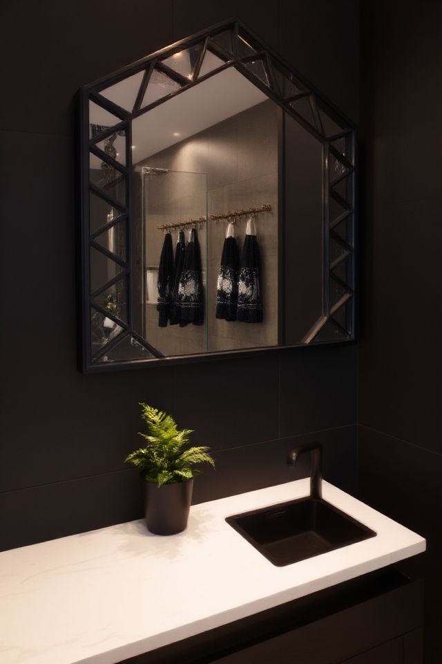 artistic black mirror elegance