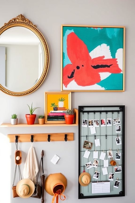 artistic functional gallery wall