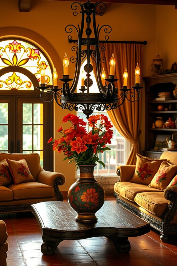 artistic wrought iron lighting