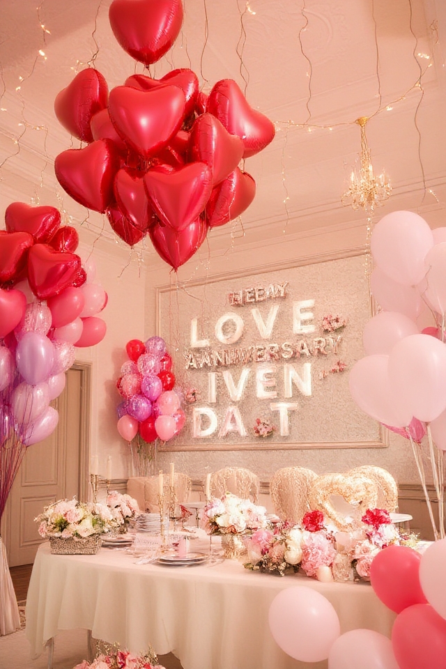 balloons for romantic celebrations