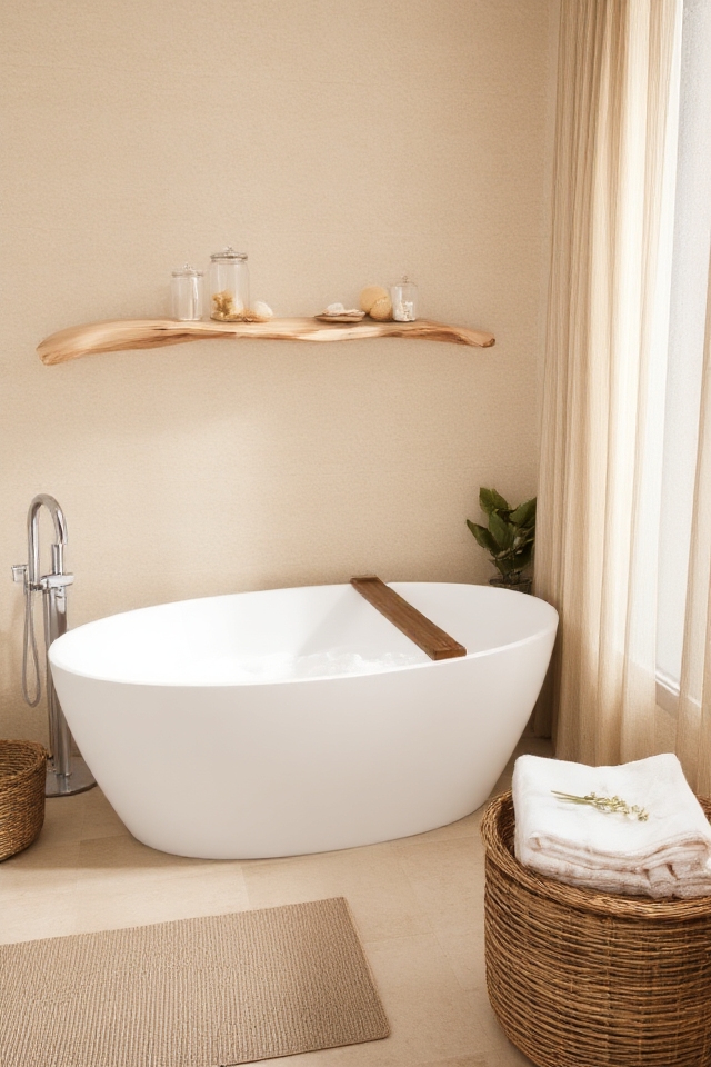 beachy driftwood bathroom decor