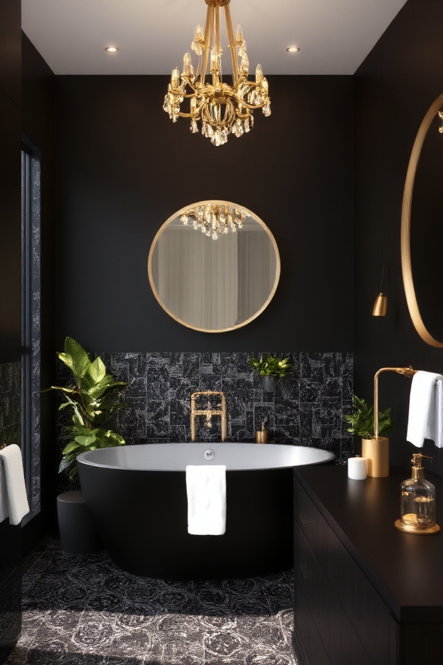 black and metallic elegance