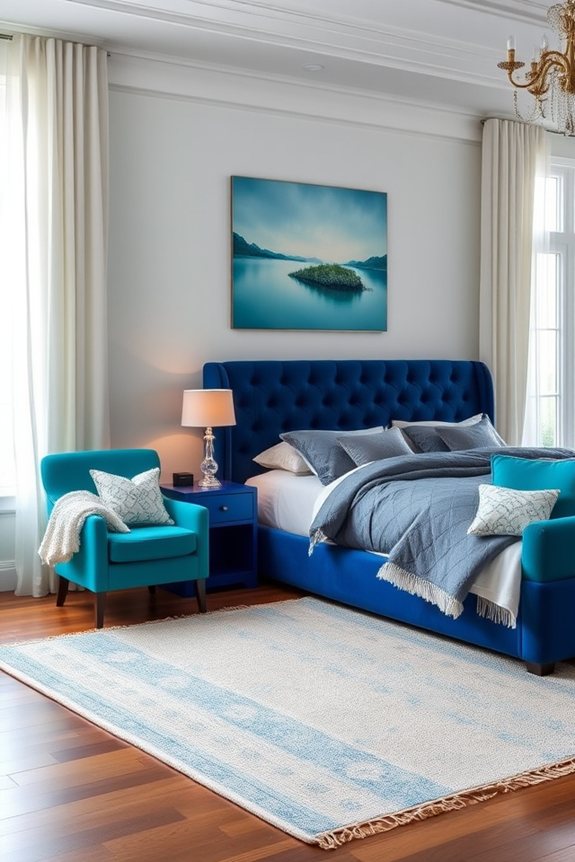 blue furniture creates tranquility