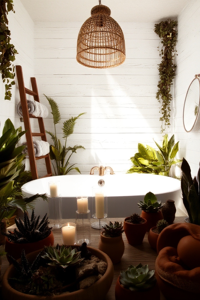 bohemian inspired bathroom lighting essentials