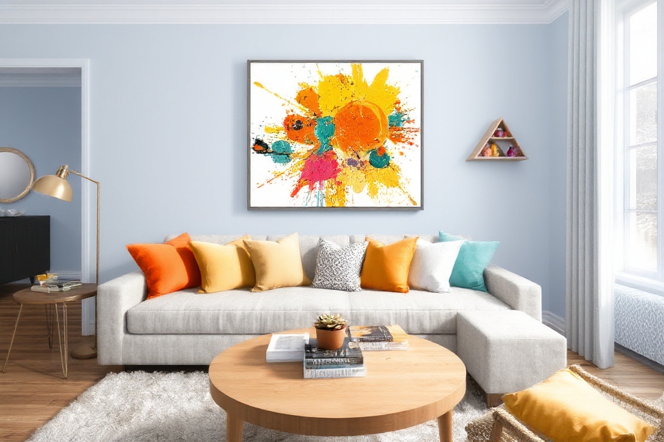 bold art enhances blue
