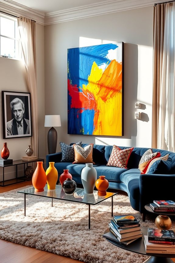 bold art enhances decor
