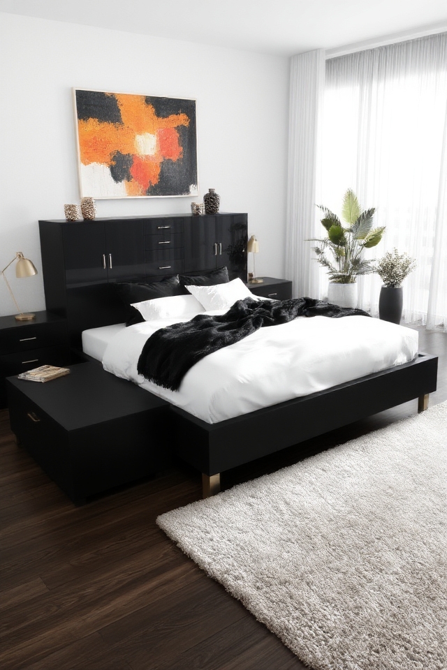 bold black furniture contrast