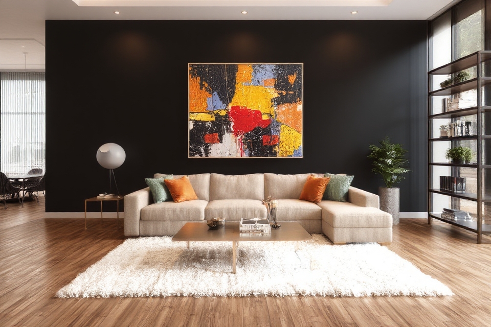 bold black wall elegance