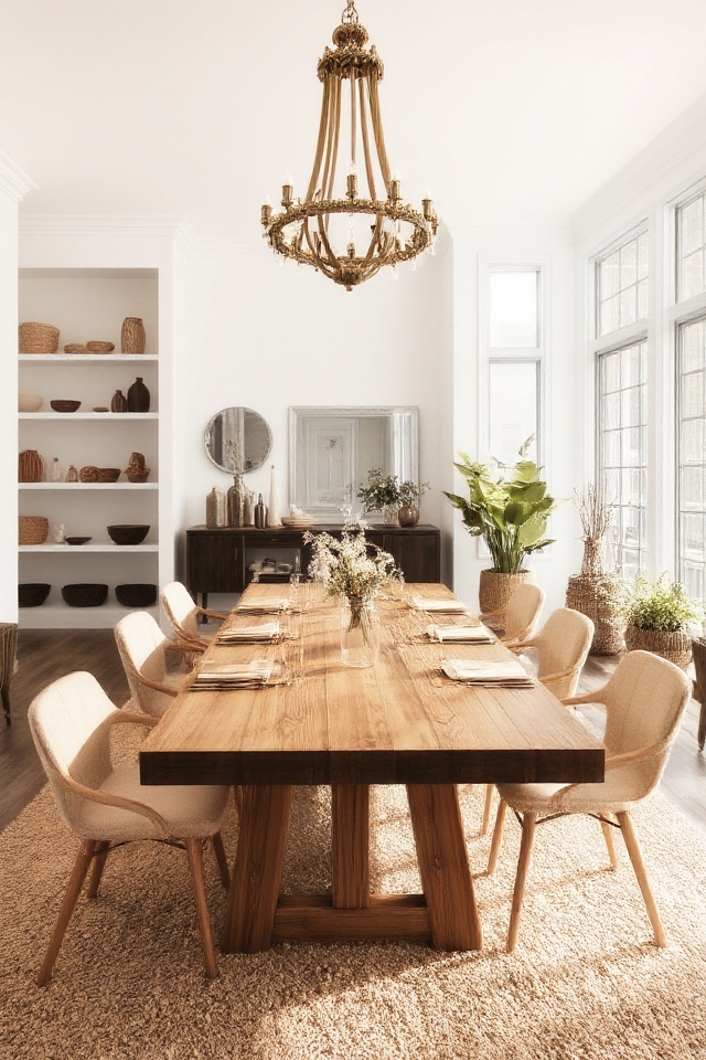 bold chandelier enhances ambiance