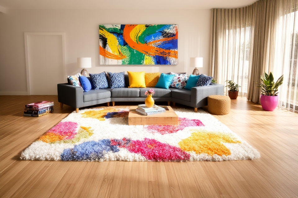 bold colorful decor accents