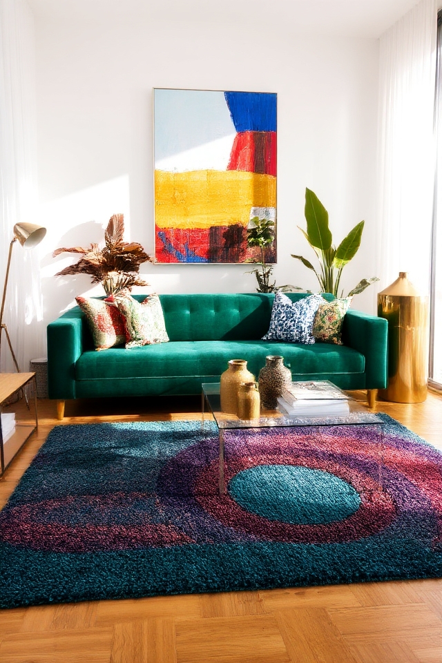 bold colorful living room