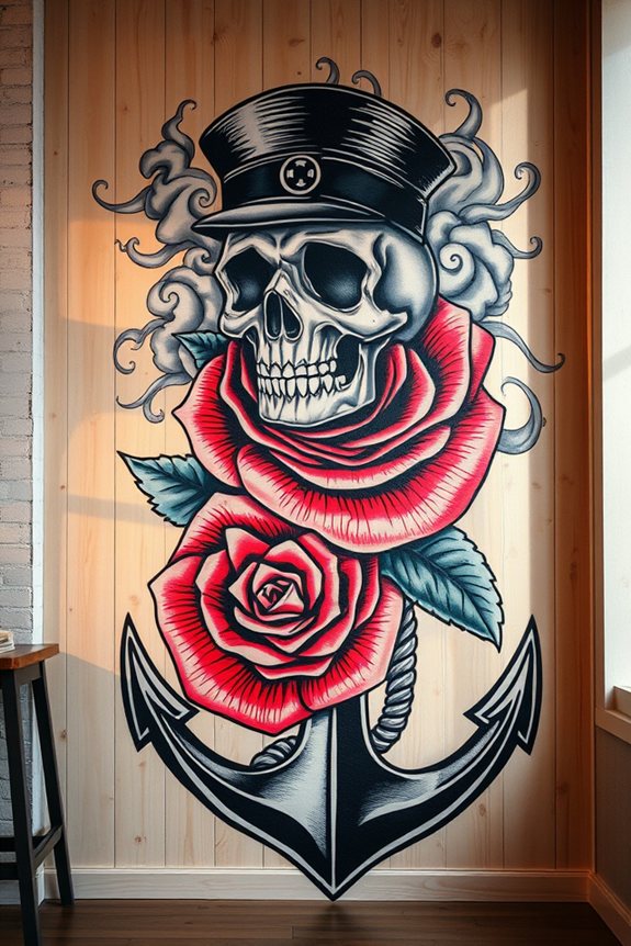 bold colorful vintage tattoos