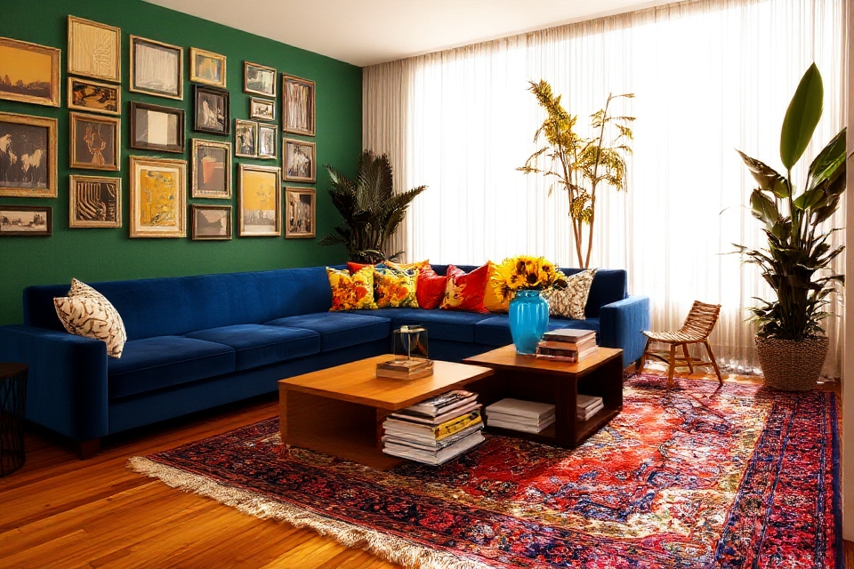 bold colors enhance decor