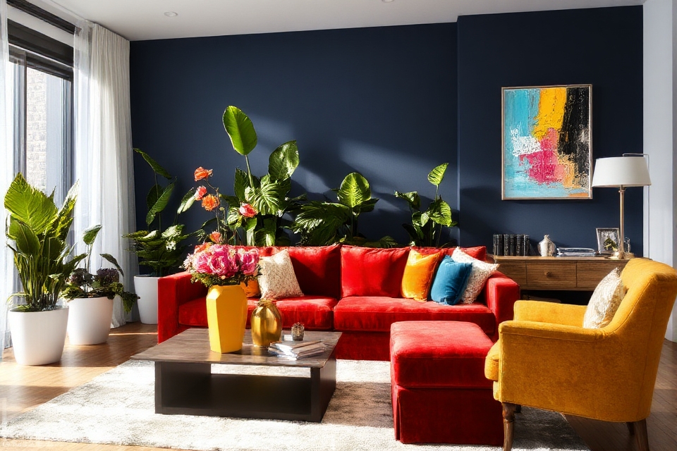 bold colors enhance interiors