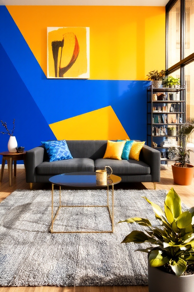 bold contemporary color blocking