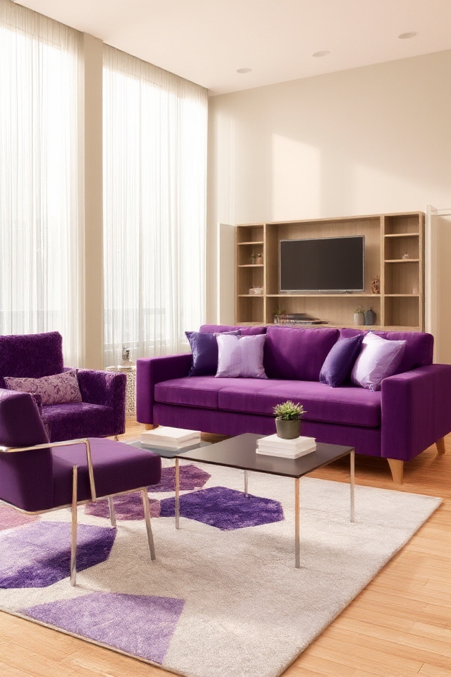 bold contemporary purple furniture