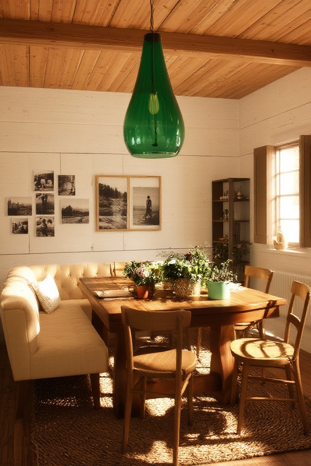 bold fixture enhances ambiance