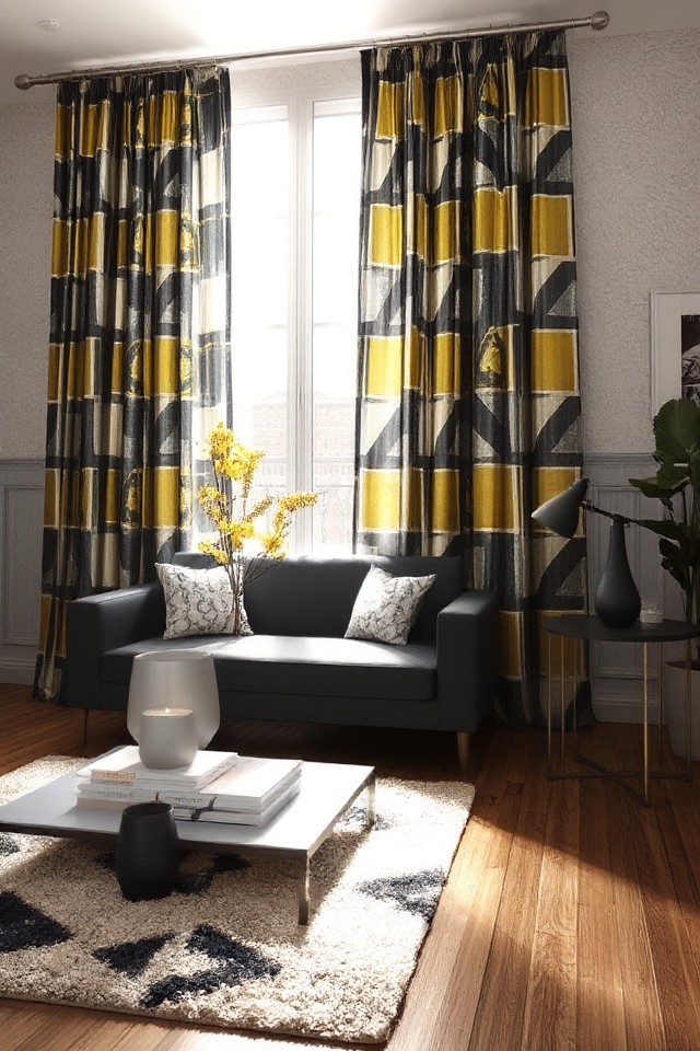 bold geometric decor accents