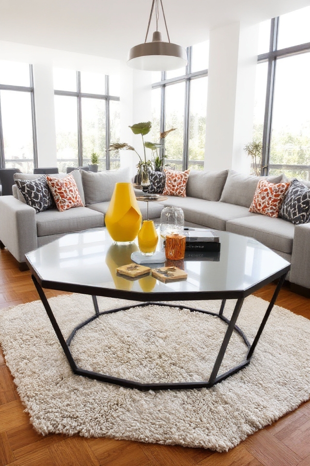 bold geometric design tables