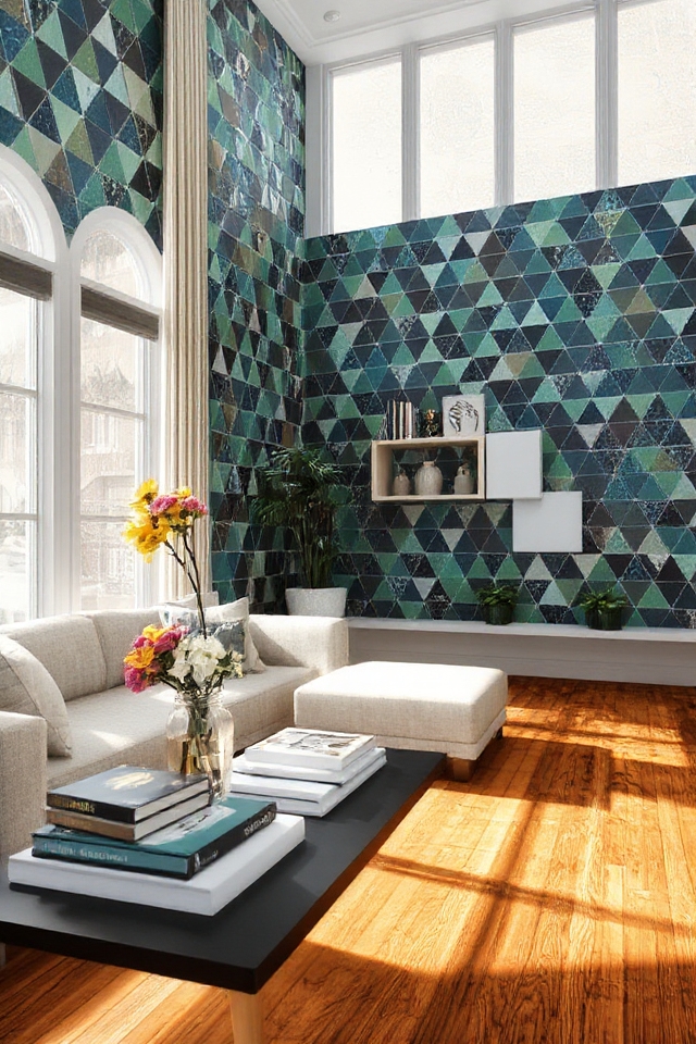 bold geometric wallpaper design