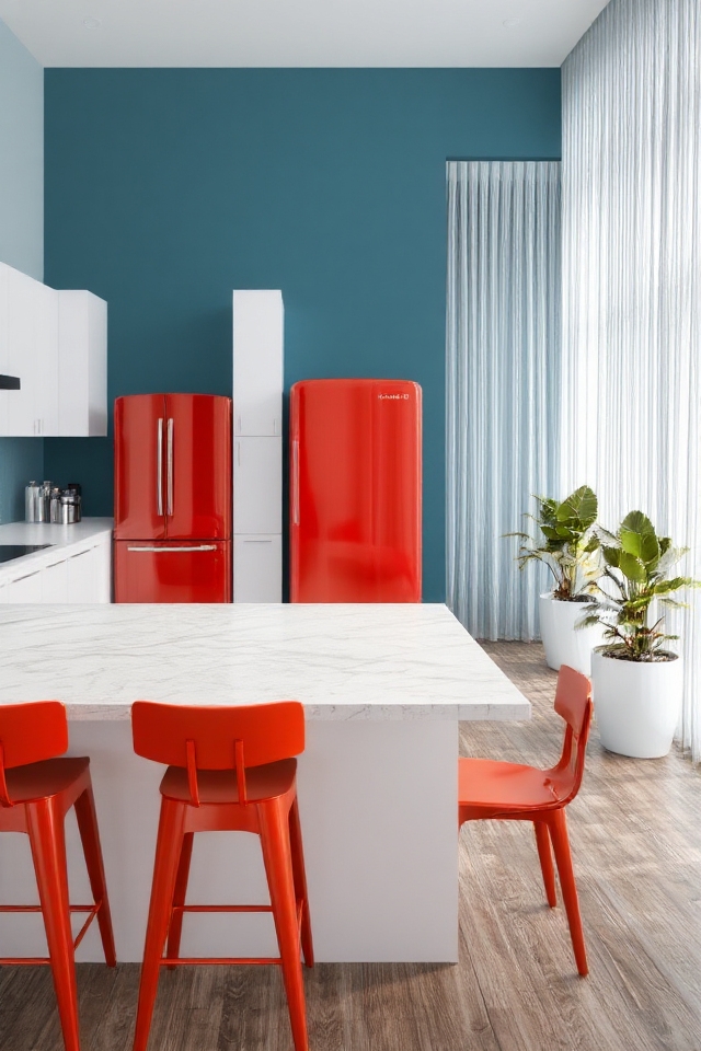 bold kitchen color accents