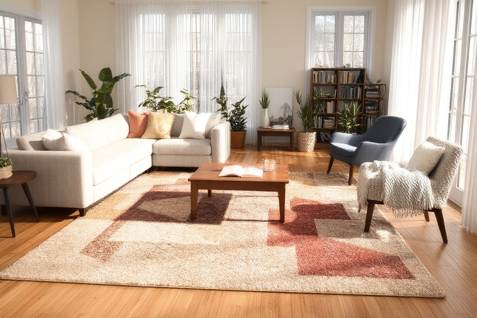 bold patterned statement rugs