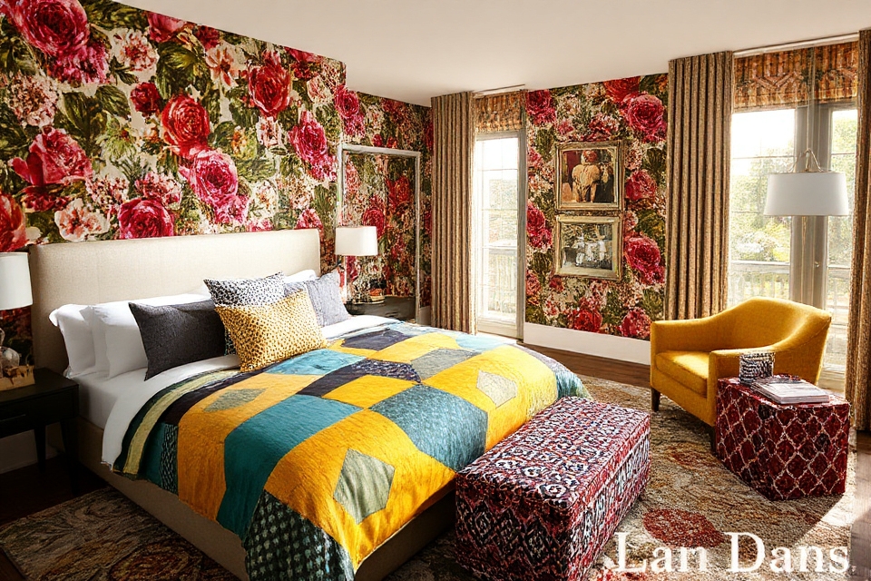 bold patterns for bedroom