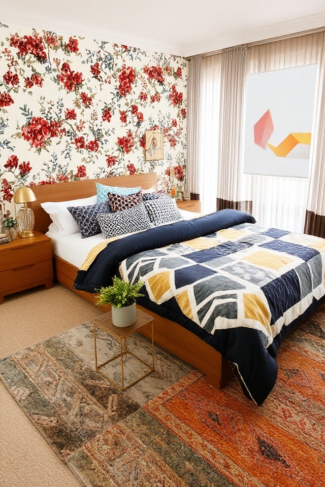 bold patterns for bedrooms