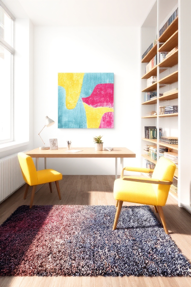 bold wall art energizes workspace