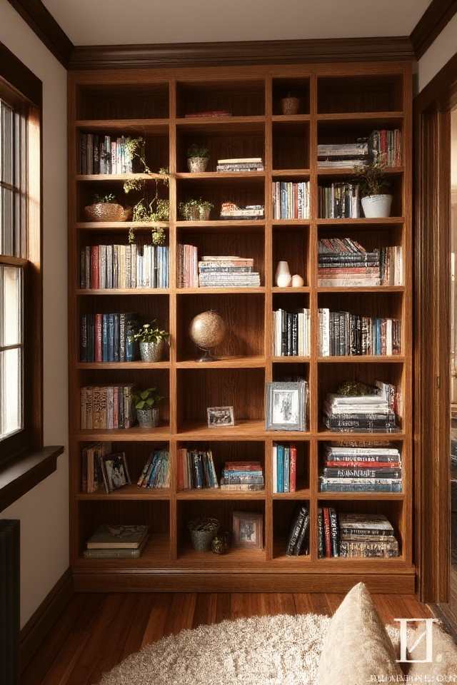 built in shelving enhances character
