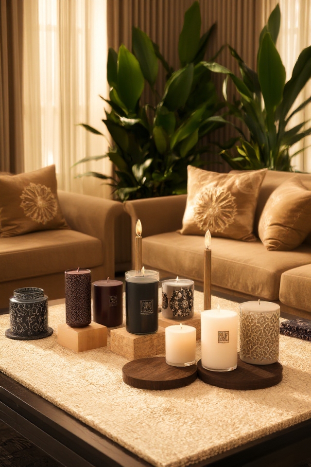 calming atmosphere with fragrances