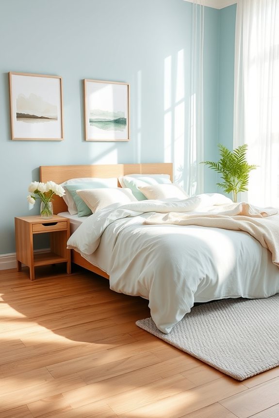 calming color palette selection
