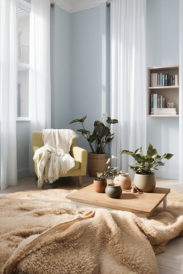 calming colors and decor