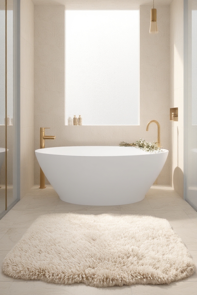 calming freestanding soaking tub