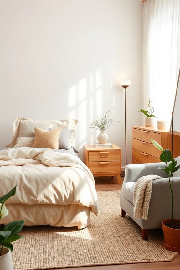 calming neutral bedroom decor
