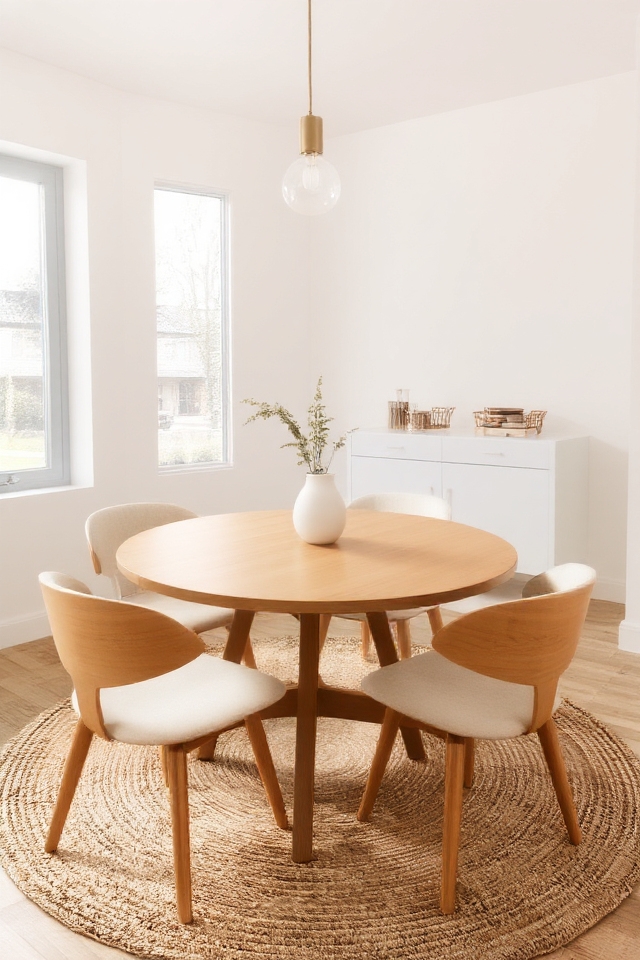 centered table minimal decor