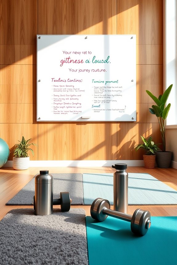 chalkboard enhances gym motivation