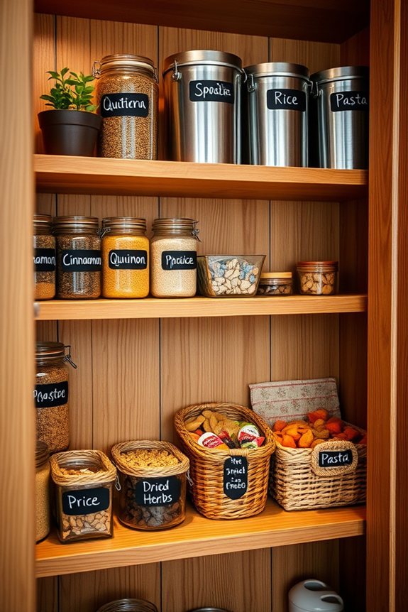 chalkboard labels for organization