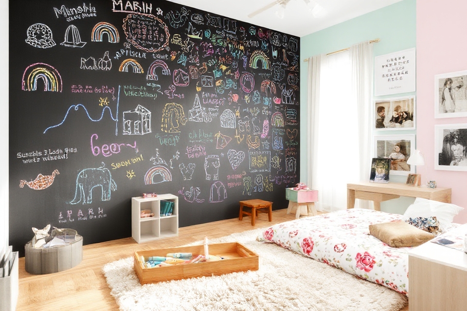 chalkboard wall for creativity