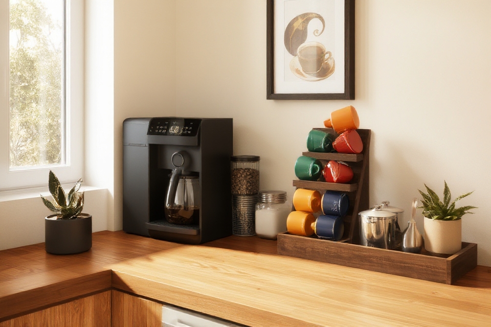 charming functional coffee station