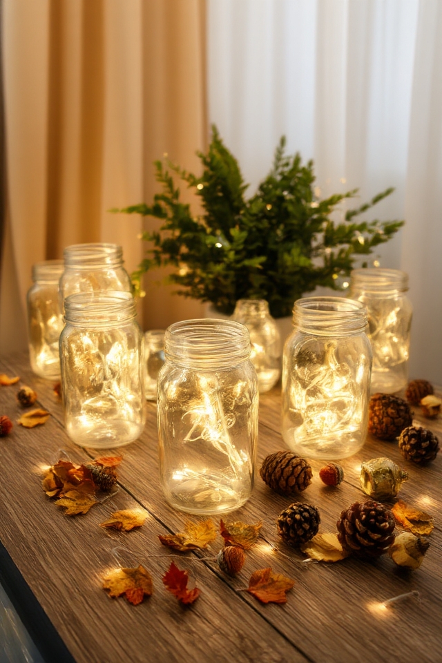charming illuminated mason jars