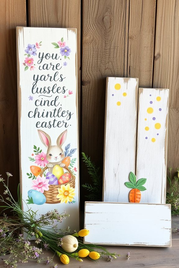 charming painted wooden signs