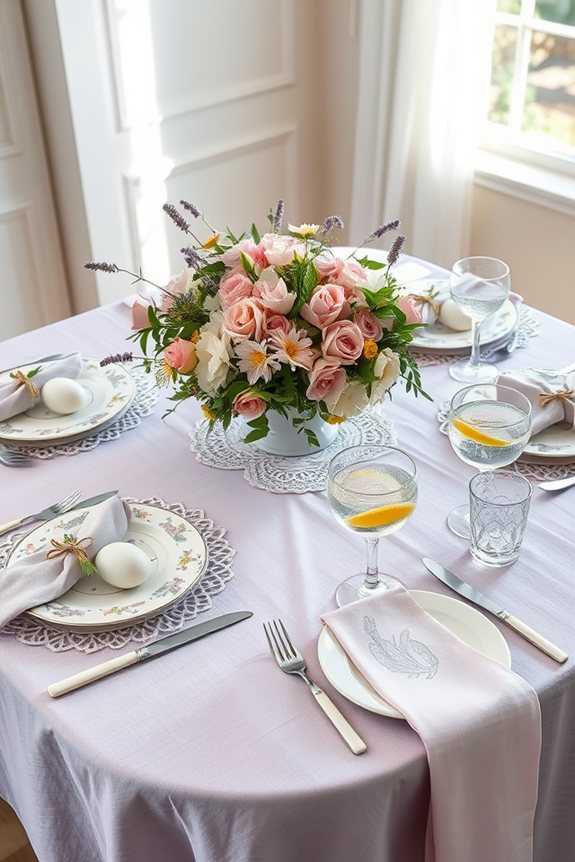 charming pastel easter tablecloths