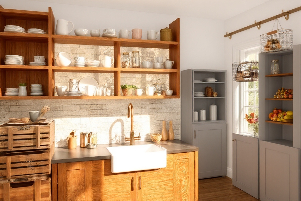 charming rustic kitchen organization